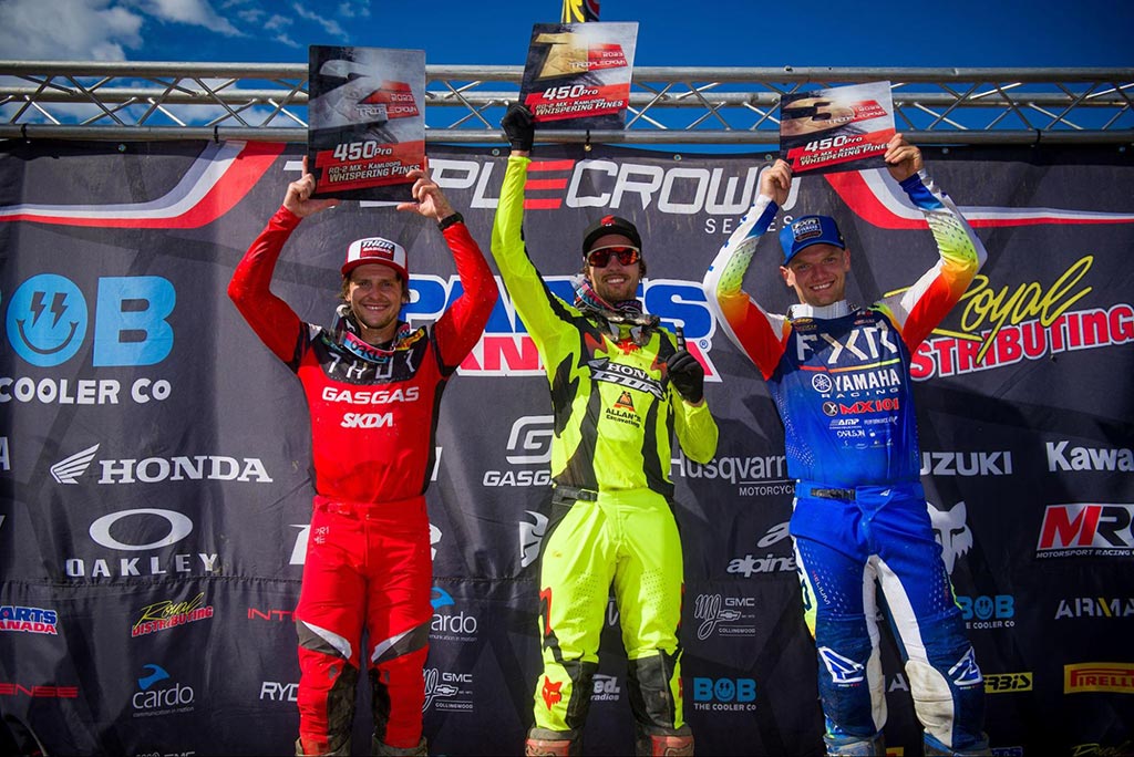 The 450 podium at round 2 of the Triple Crown Series.